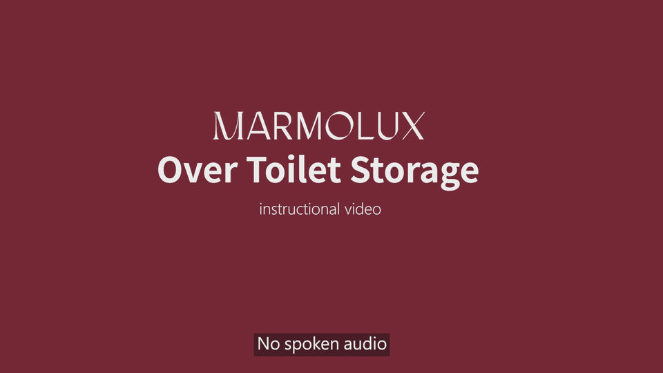 Marmolux 2-Tier White Over Toilet Storage Shelf - Double Shelves for Efficient Bathroom Organization