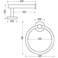 Toilet Paper Holder & Towel Ring (Matte Black)