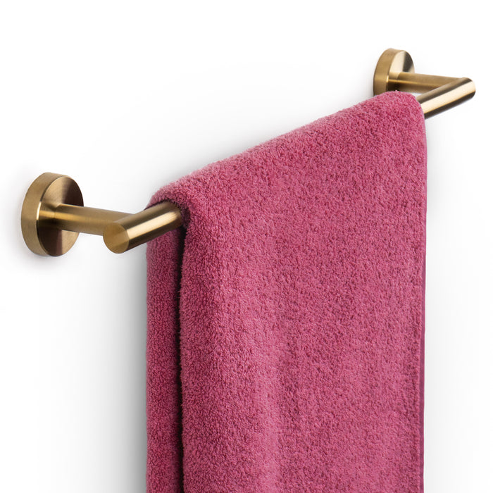 14 inches Bath Towel Bar - Round Design(Brushed Gold)