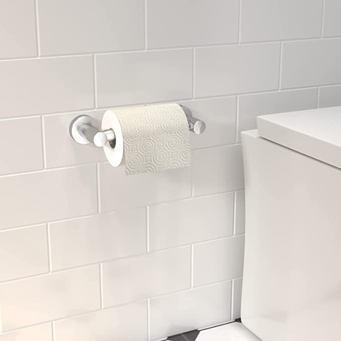 Spring Loaded Toilet Roll Holder (Brushed Steel)