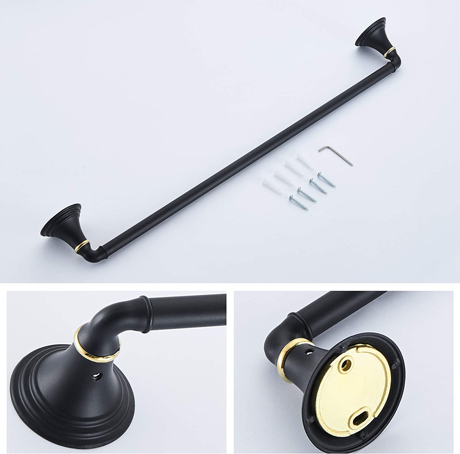 Black Towel Rack for Bathroom - Bathroom Hardware Towel Bar